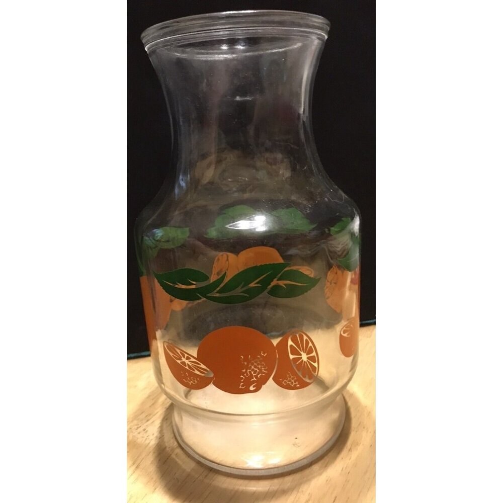 EUC Vintage Anchor Hocking Orange Juice Carafe Pitcher 1987